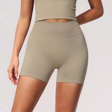 Women's Knitted High Elasticity Sports Shorts, Butt-Lifting Design, Perfect For Sports And Exercise - Grey - View 5