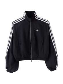 Adidas Women's BALLOON TT Loose Fit Comfortable Stand Collar Woven Jacket For Daily Outdoor Wear KY0545 - Black - View 11