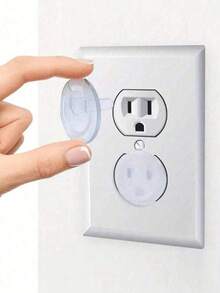15pcs Baby Outlet Covers, Transparent Child Safety Electrical Protection Caps, EU Power Socket Electrical Socket, Child Plug Protection Covers Plug Protection - Multicolor - View 10