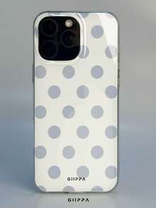GIIPPA 1 Stück weiße Basis mit nebligem blauem Polka-Dot-Design, Handyhülle für iPhone 17 Pro Max, kompatibel mit iPhone 16 Pro Max, 15 Pro Max, 14 Pro Max, koreanischer Stil, hochwertige modische und lustige Handyhülle, kompatibel mit 11/12/13/14/15/16 Pro Max Plus, elegantes Design geeignet für Männer und Frauen, perfektes Geschenk für die Freundin zu Weihnachten, Valentinstag, Ostern, Hochzeitssaison und Geburtstag! - Graublau - Übersicht 5
