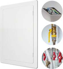 Access Panel For Drywall - 4 X 6 Inch - Wall Hole Cover - Access Door - Plumbing Access Panel For Drywall - Heavy Durable Plastic White - ColorA - View 4
