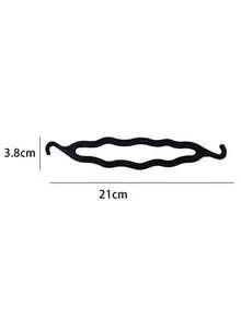 5Pcs Plastic Hair Bun Maker Hair Holders Twist Shaper Hair Donuts DIY Hair Styling Accessories Bun And Crown Shapers Hair Accessories - Black - View 3
