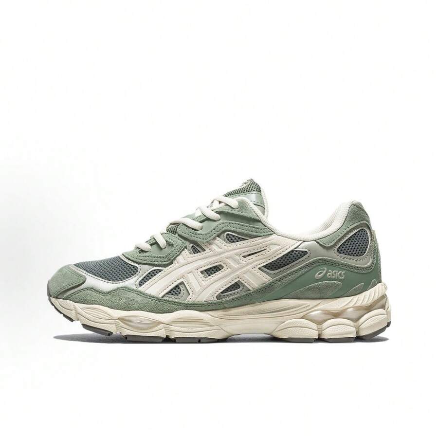 ASICS Gel-NYC Sneakers - Authentic Unisex Retro Lifestyle Running Shoes | Viral 2026 Sportstyle Urban Trainers | Premium Gel Technology Cushioning | Durable Suede & Mesh Performance Footwear | Classic Comfort Daily Sneakers - 橄欖綠 - 查看 1