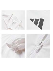 Adidas Women's Sports Jacket WE 3S WOVEN JKT 26 Summer New Style Casual Minimalist KT3785 - White/Black - View 7