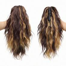 Extensión de coleta con clip de garra de 12 pulgadas - Extensión de coleta rizada, Extensión de coleta con clip de garra, Extensión de coleta sintética con clip - Multicolor - Ver 14