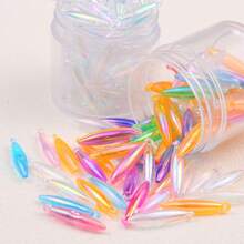50/100pcs 5*25mm Mixed Color AB Long Tube Acrylic Pendant Beads DIY Jewelry Making Handmade Beading, Bracelet, Necklace Beading Accessories - Long Tube Beads - View 4