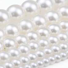 10-200pcs Beige Large Hole Faux Pearl Acrylic Beads DIY Jewelry Making Bracelet, Necklace, Keychain Pendant Other Handicraft Material Accessories - Large Hole Faux Pearl - View 6