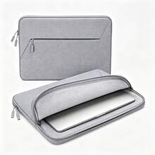 14 Inch Laptop Sleeve With Multiple Storage Pockets, Smooth Fabric Zipper Laptop Protective Case, Compatible With 14 Inch Windows Laptop, Minimalist Portable, Suitable For Business Travel And Daily Use, Grey - 14-inch - View 9
