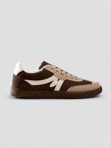 TCVC Women's Daily Casual Colorblock Training Sneakers, Versatile And Comfortable - Brown - View 6