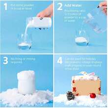 Bagged Artificial Snow, Water-Expanding Fake Snow, Christmas Simulated Snowflake Snow Powder, Random Style Packaging - Multicolor - View 2