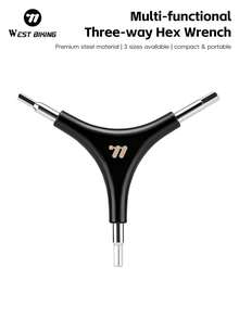 Kunci Hex Sepeda WEST BIKING Tersedia dalam Ukuran 4/5/6mm Alat Perbaikan Ringan dan Portabel Perlengkapan Bersepeda Multifungsi - MultiWarna - View 1