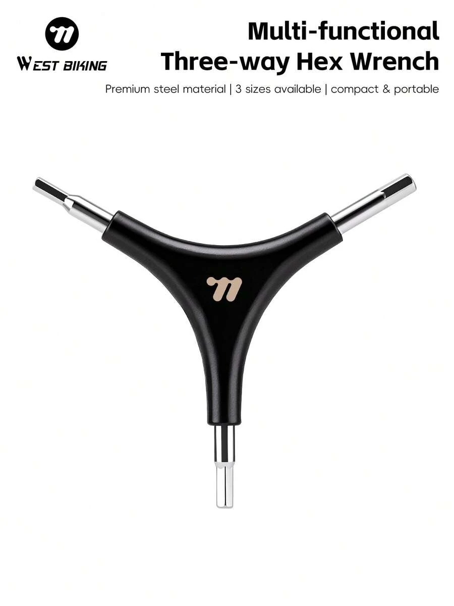 Kunci Hex Sepeda WEST BIKING Tersedia dalam Ukuran 4/5/6mm Alat Perbaikan Ringan dan Portabel Perlengkapan Bersepeda Multifungsi - MultiWarna - View 1