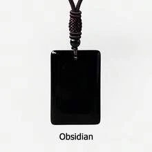 1PC Natural Crystal Pendant Blank No Carving Flat Crystal Tag Pendant, Adjustable Braided Rope Worry Stone Chakra Healing Crystal Sweater Chain Jewelr - Wu Shi Pai Round Bead Pendant - View 13
