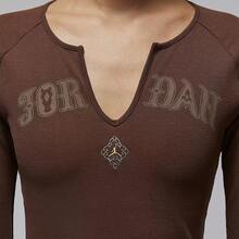 Nike Women's Knitted Running & Fitness Breathable Long-Sleeve T-Shirt - Brown - View 4