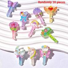 10/20pcs Cartoon Colorful Magic Wand Resin Handmade Accessories, Suitable For DIY Phone Case Pendant, Keychain, Hair Clip, Hair Accessory, Fridge Magnet Decoration - Multicolor - View 8