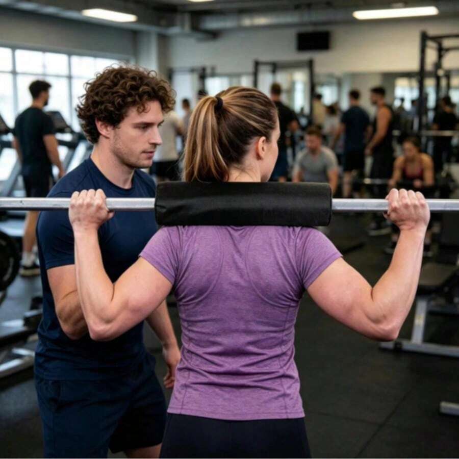 Squat Pad For Squats, Lunges And Hip Thrusts - Foam Sponge Pad - Provides Cushioning For Neck And Shoulders During Training - A - View 1