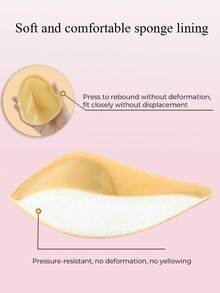 1pair Women Invisible Double-Sided Silicone Adhesive Bra Pads, Reusable Push-Up Lift Inserts, Waterproof Thickened Padding For Bikini, Swimsuit& Strapless Bras - Multicolor - View 5