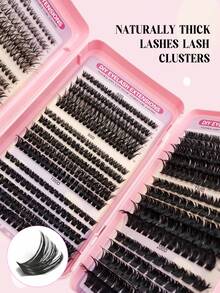 Asiteo 1055pcs Large Capacity Eyelash Book, 4-In-1 Eyelashes, 100D-200D/Pointed Natural & Voluminous Style, Korean/Medusa/Angel/Fairy Lash Clusters, D Curl, Beginner Starter Kit, Easy DIY Wear, Suitable For Beginners, Daily Wear, Holidays - D - View 7