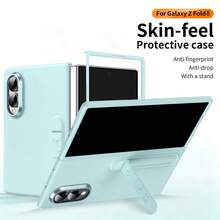 Funda para teléfono Galaxy ZFold3/Fold4/Fold5/Fold6/Fold7/Fold8/Fold8Ultra/W26 con diseño de marco de protección de lente, versátil y de moda, funda para teléfono con soporte, funda para teléfono de unicolor - Multicolor - Ver 41