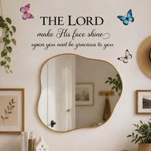 Numbers 6:24-26 Scripture Wall Sticker, Christian Bible Wall Decal, Removable Self-Adhesive Inspirational Quote Wall Art Decor, Suitable For Living Room, Bedroom, Home - Scripture Decorative Stickers - View 5