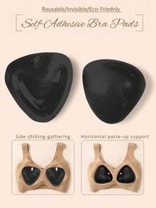 2pcs/Set Bantalan Payudara Tak Terlihat Perekat Dua Sisi, Bantalan Peningkat Payudara Tanpa Jahitan, Dapat Digunakan Kembali, Cocok untuk Atasan Tanpa Lengan, Gaun Tanpa Punggung, Pakaian Renang, dan Bra Olahraga - MultiWarna - View 18