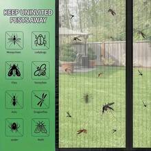 Magnetic Self Sealing Screen Door - Heavy Duty Fiberglass Ultra-Fine Mesh, Scratch-Resistant Pet Friendly, Mosquito-Proof Curtain For Bedrooms, Kitchens, Living Rooms, Easy Wipe Clean, All Seasons Home Decor - A - View 6