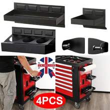 4Pc Magnetic Toolbox Tray Set Tool Box Cabinet Side Shelf Storage Van Workshop - A - View 6