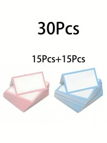 30/10pcs Pink & Blue Gender Reveal Place Cards, Folded Table Cards, Perfect For Wedding Place Cards, Buffet Food Labels, Banquet Tables, Cocktail Parties And Name Cards, Boy/Girl Birthday Party Thank You & Blessing Cards, Baby Shower - Multicolor - View 14