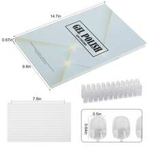 1 Set 480 Colors Toe Nail Color Display Card, Embedded Nail Shape Manicure Sample Book, Salon Manicure Tool Display Rack, Includes 600pcs Fake Nails And 500pcs Numbered Color Labels - White - View 6