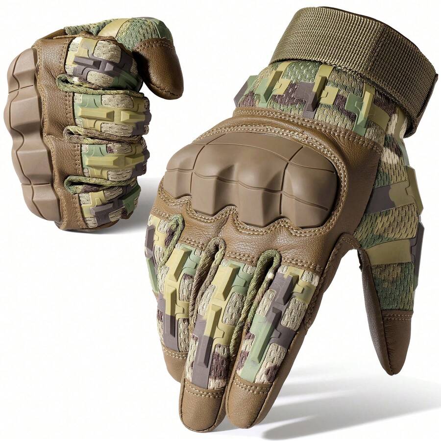 Best Seller, Suitable For Outdoor Sports, Climbing, Hiking, Men And Women, Summer Winter Men'S Hard Shell Protective Gloves, Touch Screen Tactical Glo - Camouflage - View 1