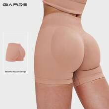 Women's Knitted High Elasticity Sports Shorts, Butt-Lifting Design, Perfect For Sports And Exercise - Pink - View 8