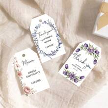 Customized Personalized Gift Tags Labels For Wedding Guest Favors Bridal Shower Baby Shower Birthday Party Thank You Decorations, Stationery - Irregular Hang Tag 2 - View 3