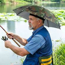 Hands-Free Colorful Umbrella Hat | High-Quality Sun And Rain Protection, Suitable For Hiking, Camping, Cycling, Beach And Commuting | Lightweight Portable Outdoor Accessory, Vibrant Colors, Wind And Rain Resistant Headwear | Fashionable Rain Gear | Lightweight Headpiece - Multicolor - View 4