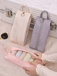 White Foldable Storage Bag - Perfect For Underbed Or Closet Storage Solution. This Multi-Functional Storage Bag Can Be Used To Store Blankets, Dresses, Bedding, Pillows And Clothing. Featuring A Foldable Design For Easy Storage. Ideal For Organizing Your Home Bedroom Or Closet, A Home Essential - Multicolor - View 4