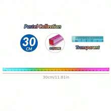 Colorful Ruler Cube Geometry Drawing 2-In-1 Tool Math Learning Stationery Set Drawing Measurement Stationery Math Teaching Aid Multi-Function Plastic Geometric Solid - A - View 9