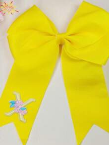 1pc 26 English Letters Girl Back To School Season Polyester Bow Edge Hair Clip, Versatile Hair Accessory For School Daily Wear - Multicolor - View 20