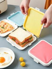 Sandwich Toast Bento Box, Portable Outdoor Lunch Box, Suitable For Students And Office Workers, Home Use, Back To School Season - Multicolor - View 3