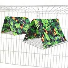 1pc Mesh Triangle Bird Hammock Toy, Patterned Bird Nest Perch, Wind-Resistant Breathable Leak-Proof Base, Suitable For Lovebirds, Parrots, Parrot Species, All-Season Bird Cage Accessory - View 4