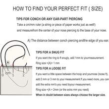 2Pcs Women Men Titanium Alloy Nose Rings Hoops Hinged Nose Clicker For Nostril Septum Cartilage Helix Tragus Conch Daith Rook Lip Ear Lobe Piercings - Silver - View 6