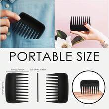 Palm Combs Pocket Mini Brush Palm Hair Brush Wide Tooth Detangling Combs Pocket Travel Combs For Men Women - Black - View 3