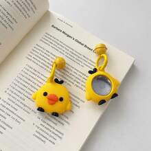 Japanese & Korean Cartoon Apple Anti-Lost Protective Case For AirTag, 3D Silicone Chicken Nose Protective Cover, Compatible With AirTag Tracker, Universal For Ninebot E80 E100 Electric Scooter Key, Anti-Lost Keychain Accessory - Yellow - View 6