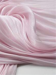 HHMC Shimmering Striped Crinkled Organza, Lightweight Soft Drape, White/Pink Available, 50cm/1/3/5 Yards, Suitable For Dress Outer Layer, Shawl, Wedding Decoration, Backdrop And Romantic Handmade Projects - Multicolor - View 17
