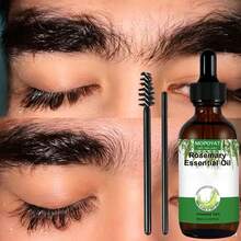 Sérum para pestañas con romero,maquillaje para mujer - Fórmula natural de engrosamiento y rizamiento, sin tinte, diseñado específicamente para pestañas,Adecuado para Pestañas y Cejas, Envase Verde con Cepillo y Aplicador - El regalo perfecto para mujeres,60ML - transparente - Ver 1