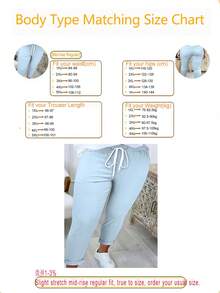 New Arrival Fashion Plus Size Women's Casual Drawstring Long Pants, Versatile For All Seasons - Light Blue - View 5