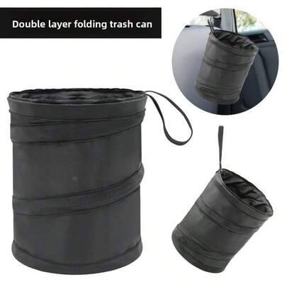 Outdoor Camping Folding Multi-Functional Hanging Trash Can, Car Storage Bucket, Chair Back Storage Bag Trash Can