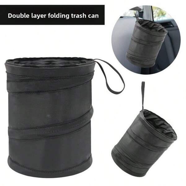 Foldable Hanging Multi-Function Car Storage Bucket, Outdoor Camping Chair Back Hanging Trash Can, Car Trash Can, Car Accessories, Mini Trash Can, Travel Cleaning, Picnic, Party Trash Can