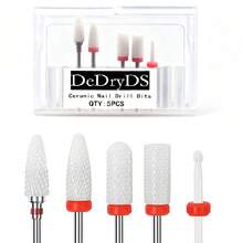 DeDryDS 5pcs Electric Nail File Drill Bits, Professional Manicure & Pedicure Acrylic Gel Nail Removal Sanding Grinding Heads Nail Art Tools, Portable Storage Box For Home & Salon - Multicolor - View 8