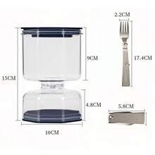 Airtight Canning Jar With Liquid Separator And Fork - Multicolor - View 6