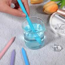 2 buah Batang Pengaduk Silikon Ujung Lancip, Dapat Digunakan Kembali, Cocok untuk Resin Epoksi, Cat, Pembuatan Gelas Berkilau, Kerajinan Seni, Pencampuran Masker Wajah, 4 Warna - MultiWarna - View 7