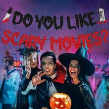 1/2 piezas Guirnalda de gotas de sangre con purpurina, Decoración de Halloween, Guirnalda de letras "¿TE GUSTAN LAS PELÍCULAS DE TERROR?" con recortes de cuchillo y teléfono, Decoración colgante con tema de película de terror, Decoración de dormitorio, Decoración de pared para fiesta de asesinos de Halloween - Multicolor - Ver 2